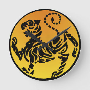 Shotokan tiger - guld rund klocka