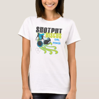 Shotput och diskus - flickan driver hoodien tee shirt
