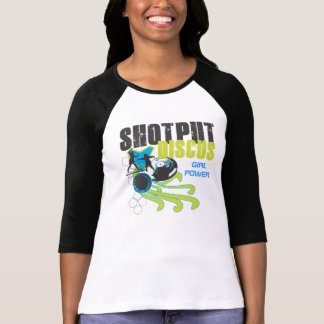 Shotput och diskus - flickan driver t-shirt