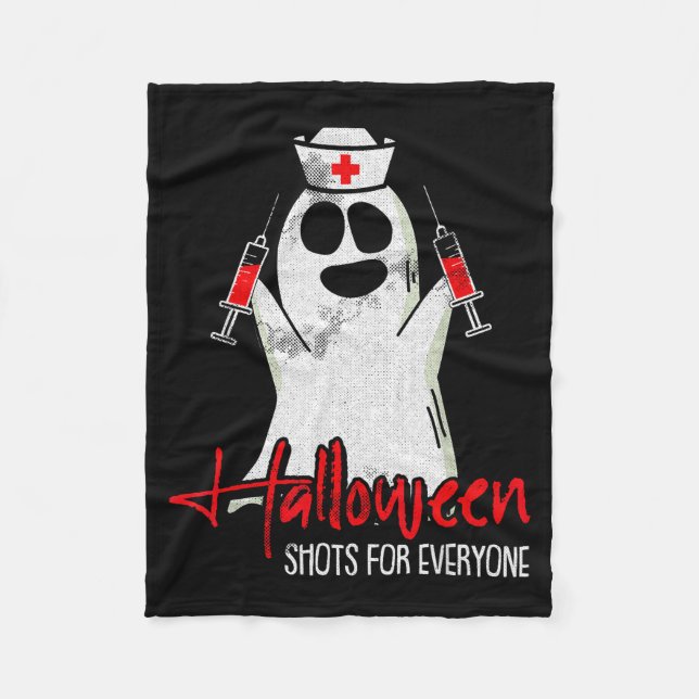 Shots For Everyone Lazy Halloween Costume Funny Gh Fleecefilt (Framsidan)