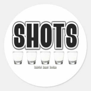 Shots Runt Klistermärke