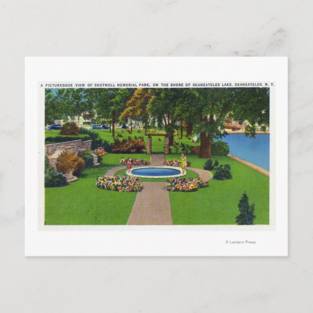 Shotwell Memorial Park Scene vid Sjö Shore Vykort (Framsida)