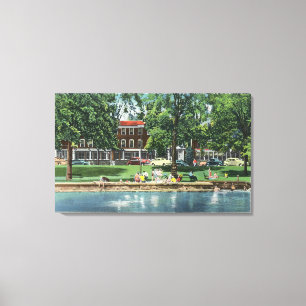 Shotwell Park och Sherwood Inn Scene Canvastryck
