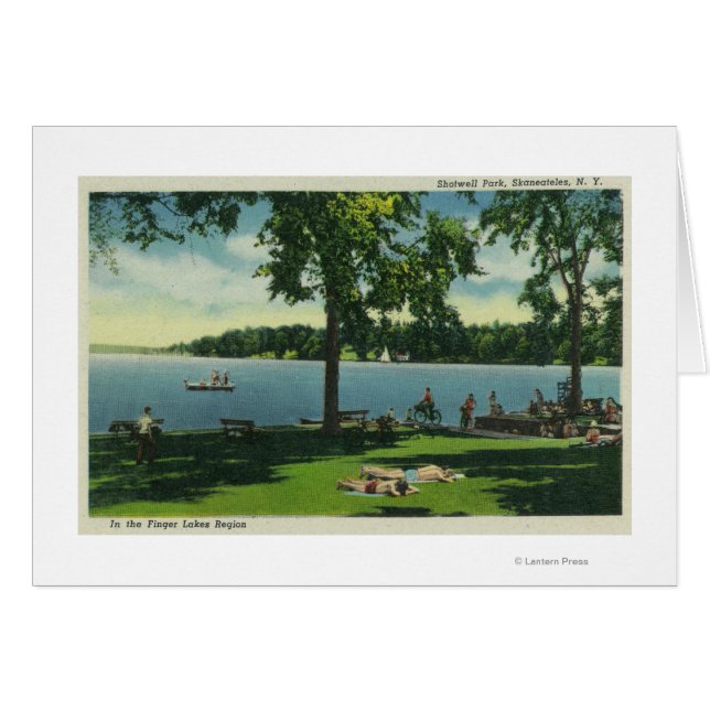 Shotwell Park på en solnydag Hälsningskort (Framsidan Horizontal)