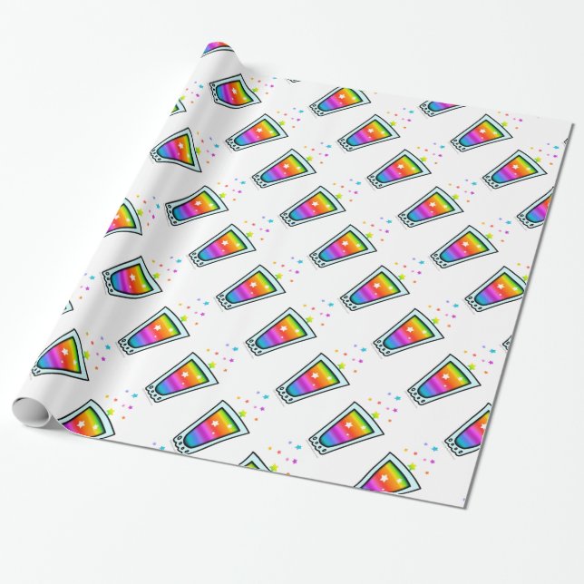 Shotz! Regnbåge Shotglas INPACKNINGSPAPPER Presentpapper (Utrullad)