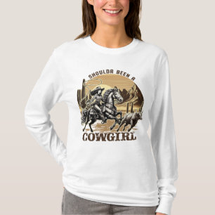 Shoulda var en Cowgirl Land-flicka T Shirt