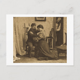 Shoulder Arm Antique Grayscale Vintage Stereoview Vykort