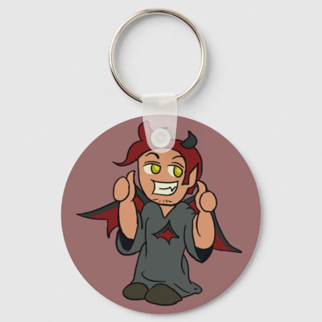 Shoulder Djävulen Keychain Nyckelring (Framsida)