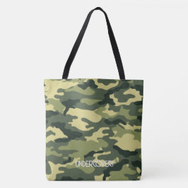 Shoulder Tote Bag - Grönt Camouflage Tygkasse