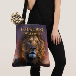 Shoulder Tote Bag Jesus Kristus Lejon om Judah Tygkasse