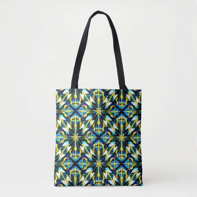 Shoulder Tote with Geometric Pattern Tygkasse (Framsida)