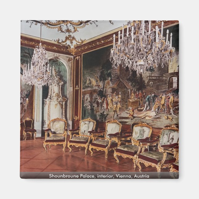 Shounbroune Palace, insida, Wien, Österrike Magnet (Framsidan)