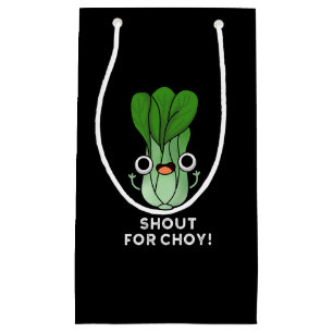 Shout for Choy Funny Veggie Bok Choy Pun Mörk BG