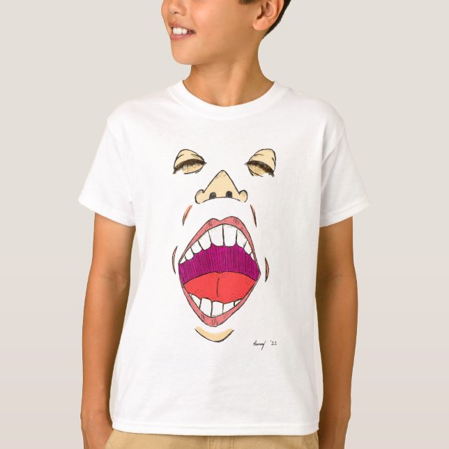 "Shout" Kids Basic T-Shirt (Framsida)