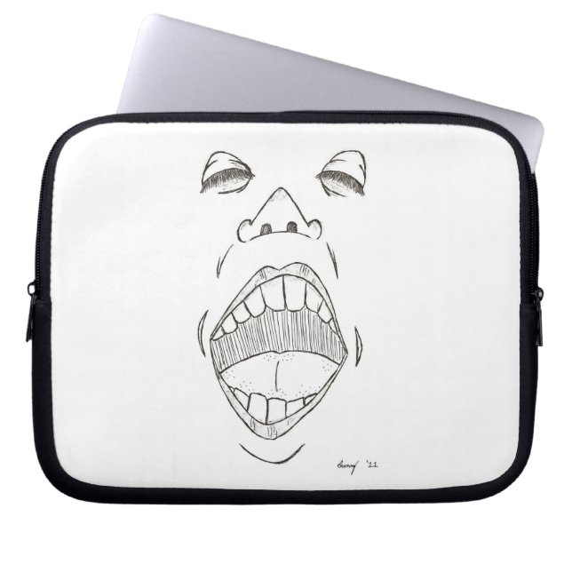 "Shout" Laptop sleeve (Framsidan)
