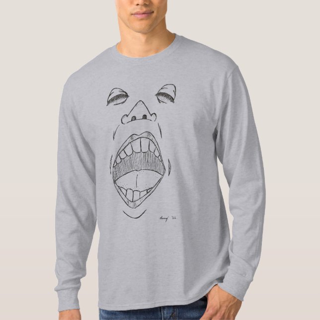 "Shout" Manar Long-Sleeve T-Shirt (Framsida)