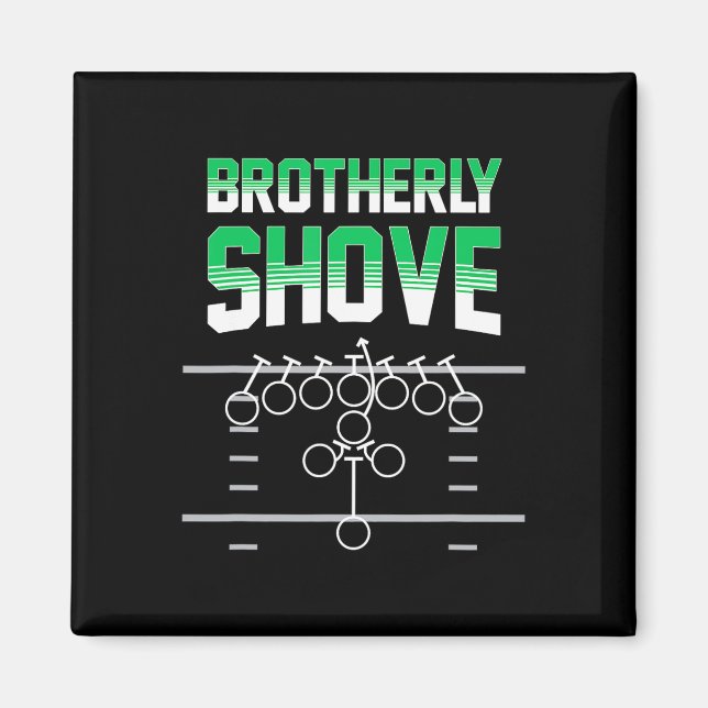 Shove Funny Football Fläkt Gift Magnet (Framsidan)