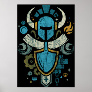 Shovel Knight Shovelry Emblem Vapensköld Poster