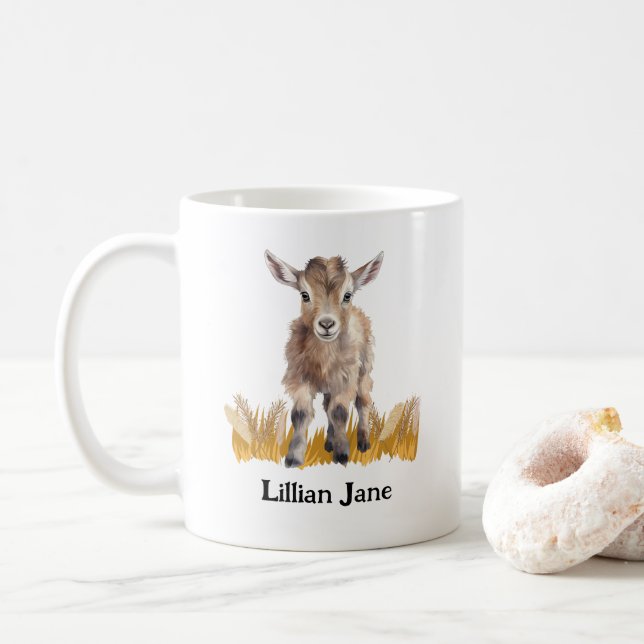 Show Goat Custom Name Kaffemugg (Med munk)