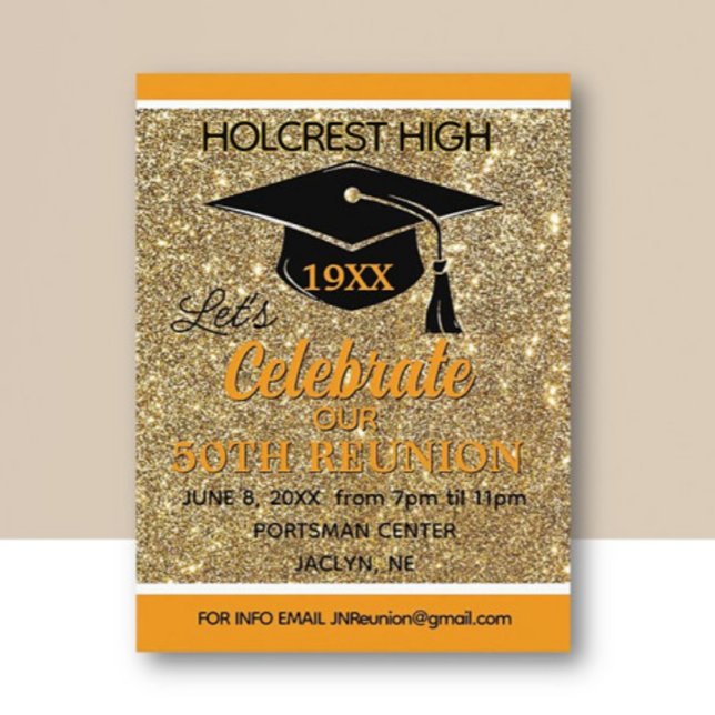 Show stopper Class Reunion invitation post card Helg Vykort (Skapare uppladdad)