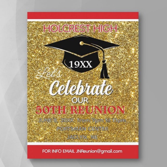 Show stopper Class Reunion invitation post card Helg Vykort (Skapare uppladdad)