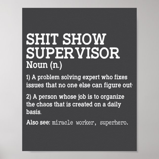 Show Supervisor A Problem Solving Expert Who Fixes Poster (Framsidan)