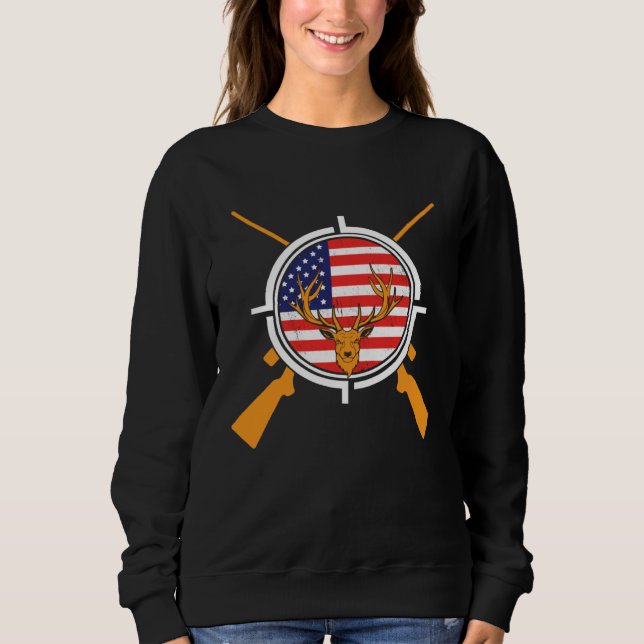 Show Your Passion for Hunting and America with thi T Shirt (Framsida)