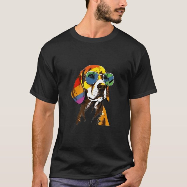 Show Your Pet Pride  Hippie Hippy Beagle T Shirt (Framsida)