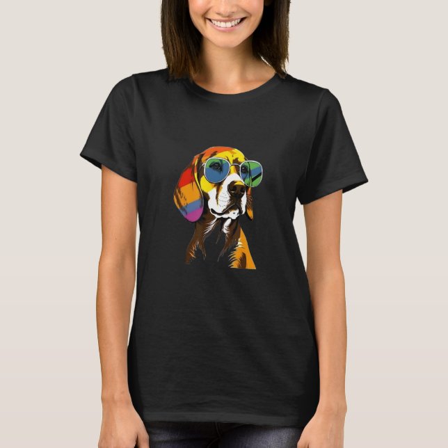 Show Your Pet Pride  Hippie Hippy Beagle T Shirt (Framsida)
