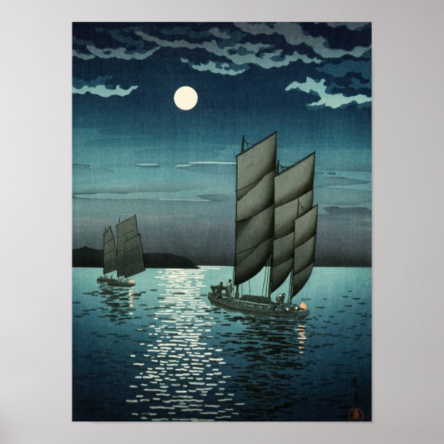 Showa Era, Boat av Tsuchiya Koitsu Poster (Framsidan)