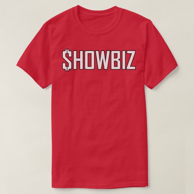 Showbiz White T Shirt (Design framsida)