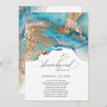 Showby Mail Teal and Guld Marcular Alcohol Bläck