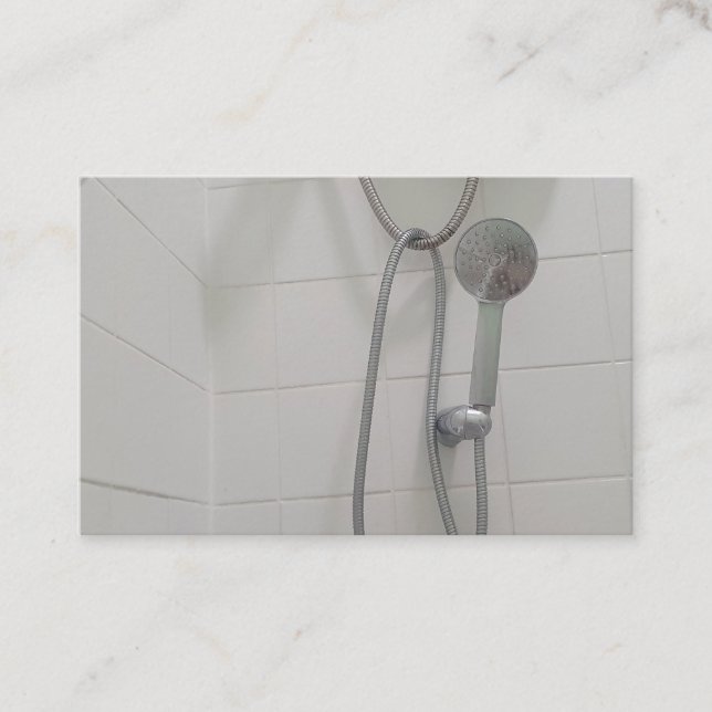 Shower bath bathroom business card visitkort (Framsida)