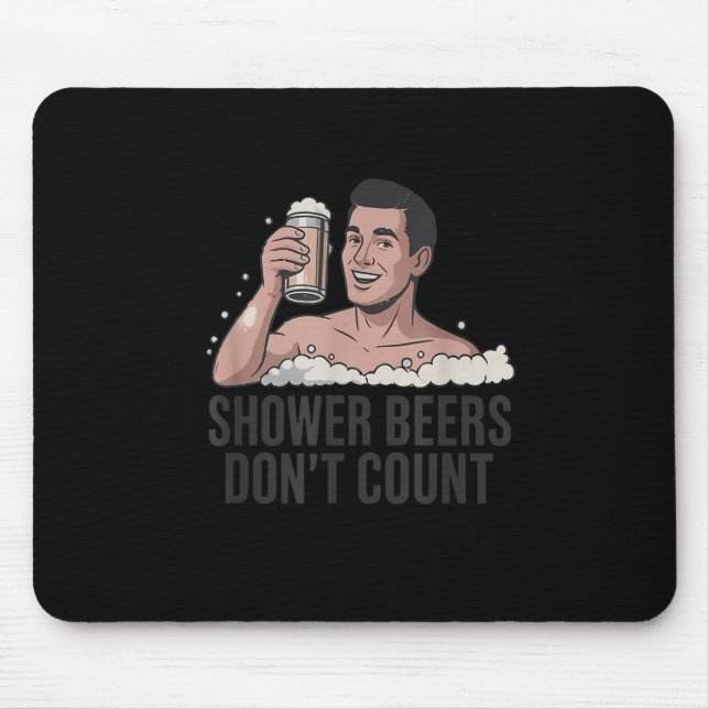 Shower Beers Don’t Count Funny Beer Lover Retro  Musmatta (Framsidan)