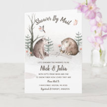 Shower by Mail, Watercolor Woodland Baby Shower in