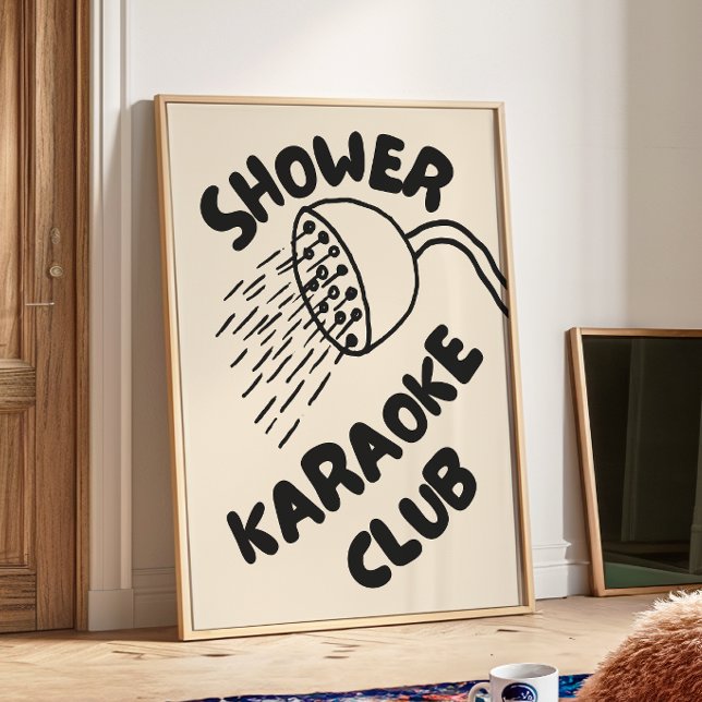 Shower Karaoke Klubb | Skriv ut trendigets bastrum Poster (Skapare uppladdad)