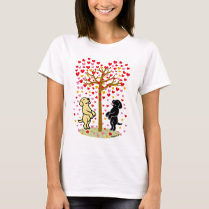 Shower of Hearts Gult and Black Labradors T Shirt