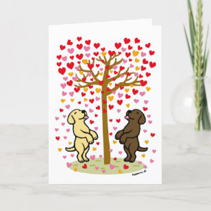 Shower of Hearts Labrador-årsdag Helgkort