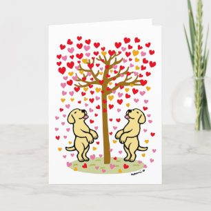 Shower of Hearts Labrador-årsdag Helgkort
