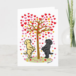 Shower of Hearts Labrador-årskort Helgkort