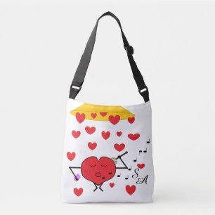 Shower of Hearts: White Axelväska