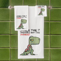 Shower Time? Funny T-Rex Dinosaur-Tecknad