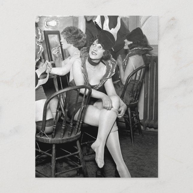Showgirl Backstage, 1926 Vykort (Framsida)