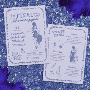 Showgirl Final Showpropp Bachelorette-inbjudan Inbjudningar