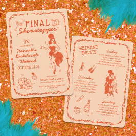 Showgirl Final Showpropp Bachelorette-inbjudan Inbjudningar