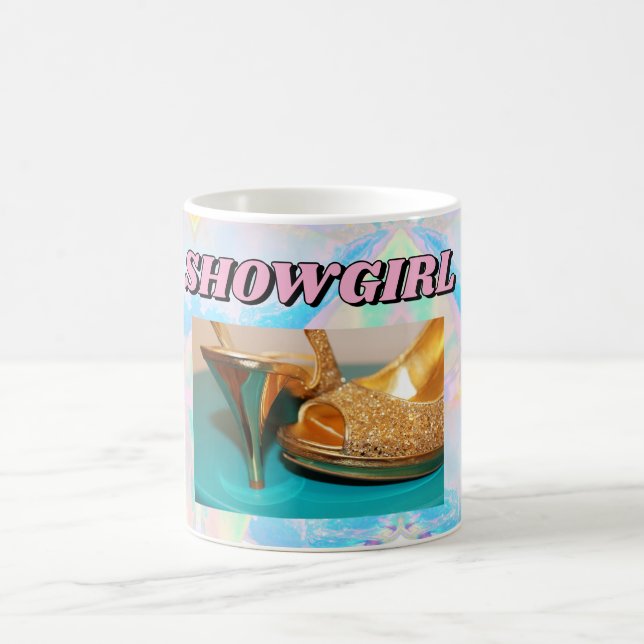 SHOWGIRL Opalite Background Kaffemugg (Center)