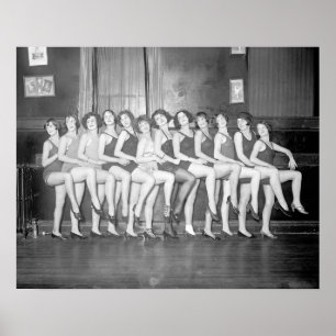 Showgirls, 1925. Vintage foto Poster