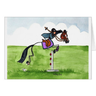 Showjumping för PINNEHÄSTponny Hälsningskort