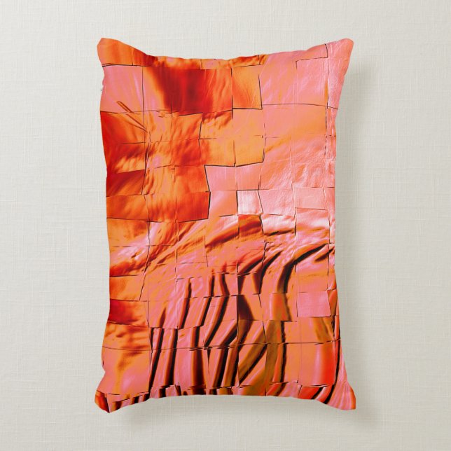 Showlax färg i mosaic struktur mjuk, kardad prydnadskudde (Framsidan(Vertikal))