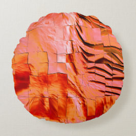 Showlax färg i mosaic struktur mjuk, kardad rund kudde